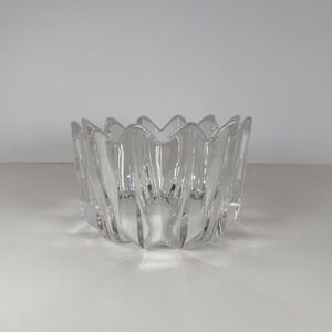 Trinket Bowl Orrefors Sweden small crystal Fleur  3"x4" glass Star‎ Shaped Decor